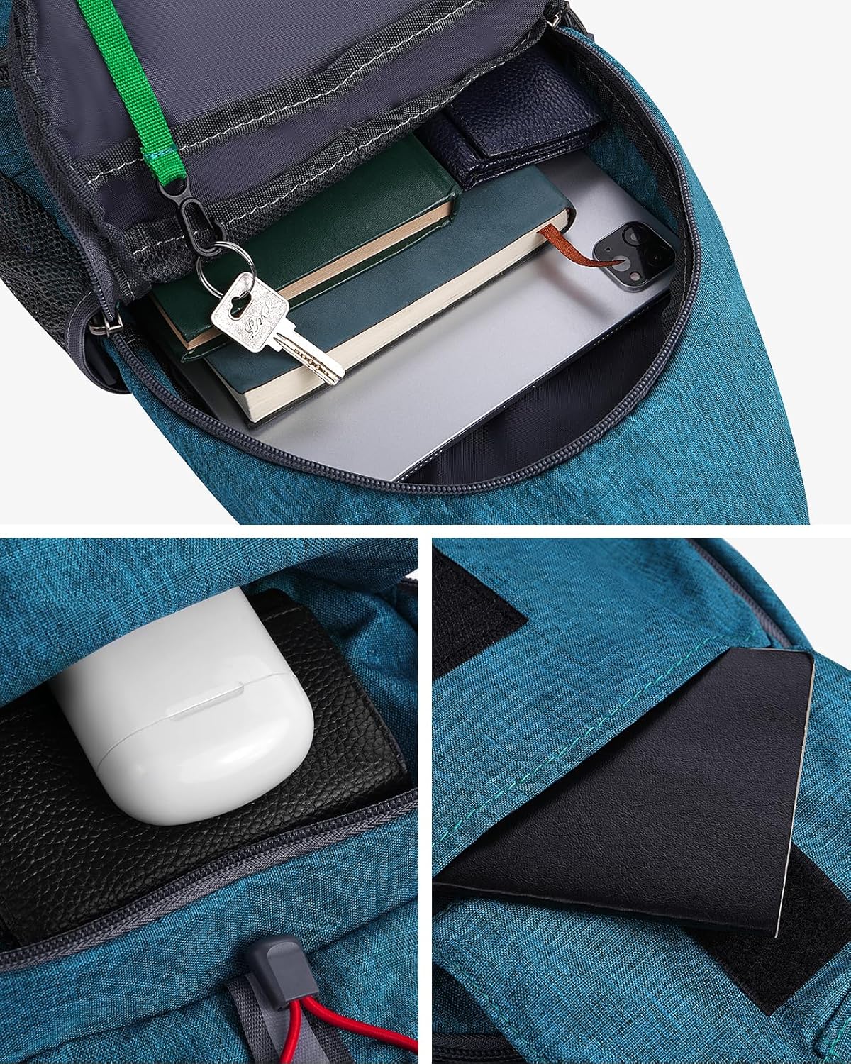 Packable Sling Backpack Lightweight Crossbody Bag Travel Daypack | Foldable design, Phone pocket, Water-resistant, Adjustable strap, Breathable back pad, Small hiking bag, Travel essentials