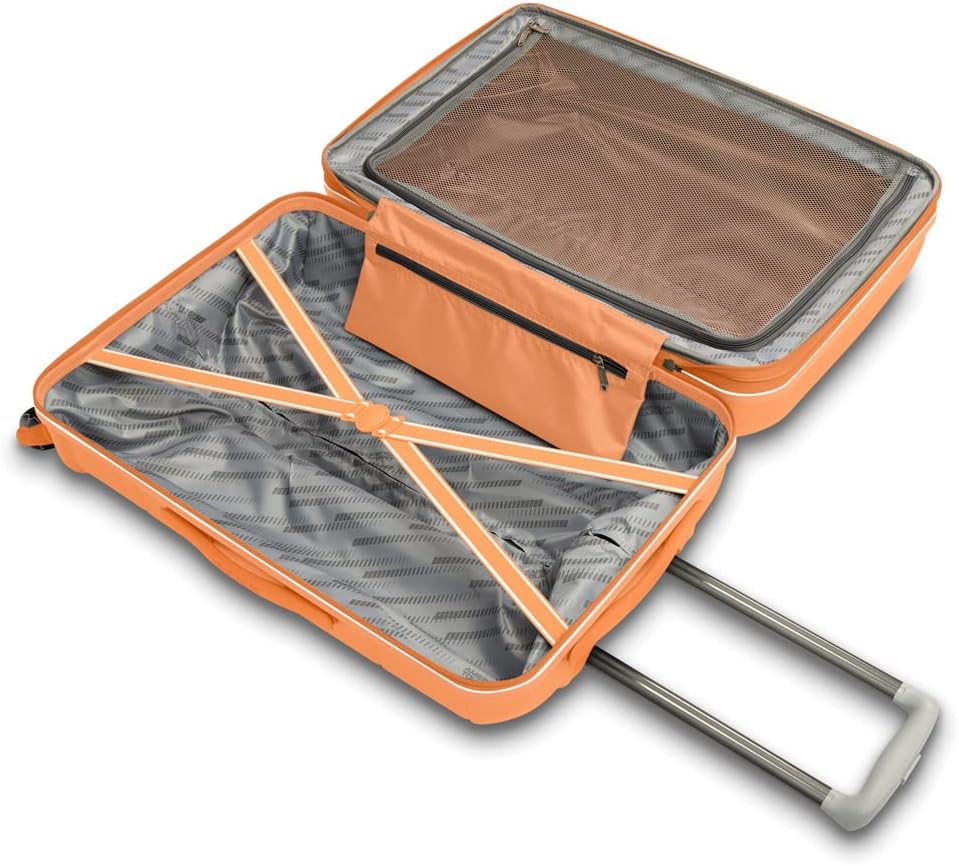 Stratum 2.0 Expandable Hardside Luggage with Spinner Wheels, Soft Coral, Carry-on
