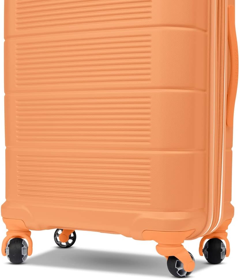 Stratum 2.0 Expandable Hardside Luggage with Spinner Wheels, Soft Coral, Carry-on