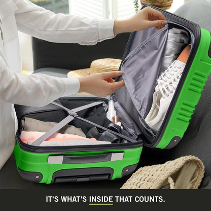 REACTION Out of Bounds Lightweight Hardshell 4-Wheel Spinner Luggage, Mint Blue, 20-Inch Carry On