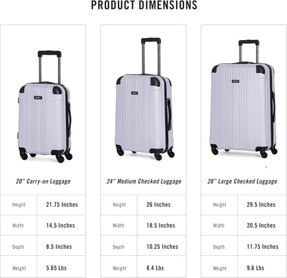REACTION Out of Bounds Lightweight Hardshell 4-Wheel Spinner Luggage, Mint Blue, 20-Inch Carry On