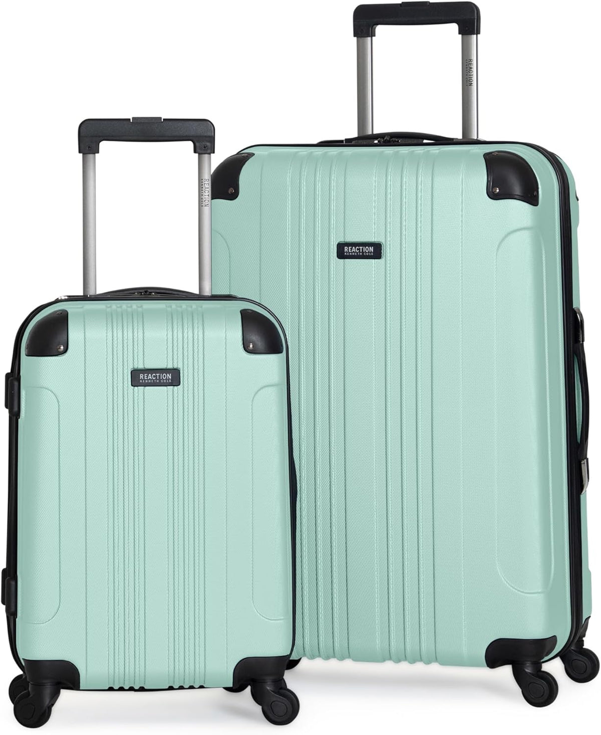 REACTION Out of Bounds Lightweight Hardshell 4-Wheel Spinner Luggage, Mint Blue, 20-Inch Carry On