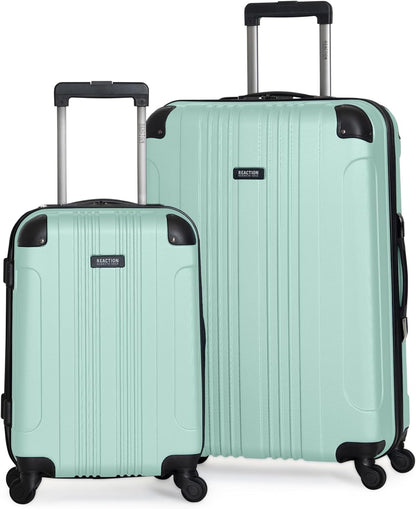 REACTION Out of Bounds Lightweight Hardshell 4-Wheel Spinner Luggage, Mint Blue, 20-Inch Carry On