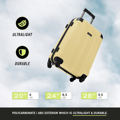 REACTION Out of Bounds Lightweight Hardshell 4-Wheel Spinner Luggage, Mint Blue, 20-Inch Carry On