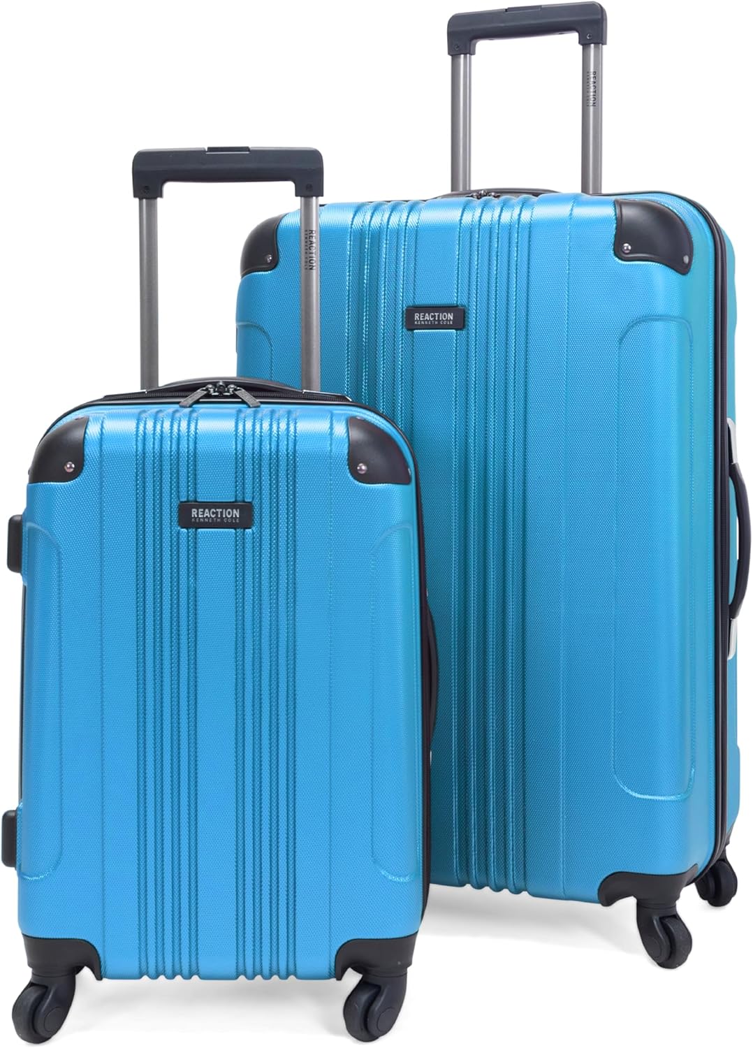 REACTION Out of Bounds Lightweight Hardshell 4-Wheel Spinner Luggage, Mint Blue, 20-Inch Carry On