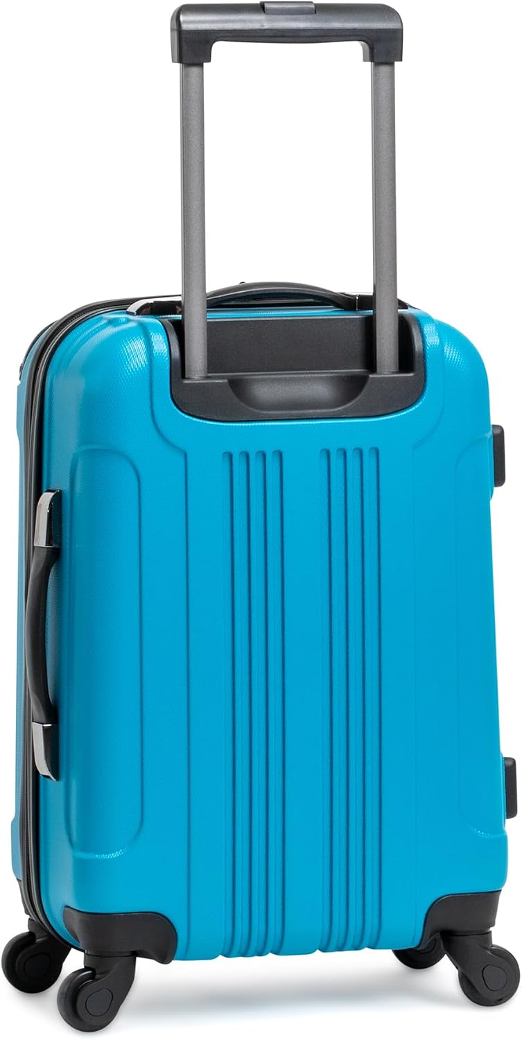 REACTION Out of Bounds Lightweight Hardshell 4-Wheel Spinner Luggage, Mint Blue, 20-Inch Carry On