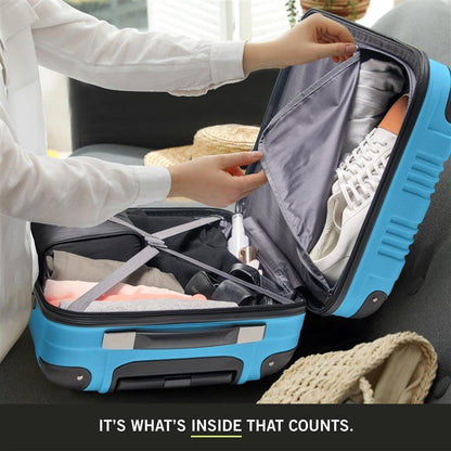REACTION Out of Bounds Lightweight Hardshell 4-Wheel Spinner Luggage, Mint Blue, 20-Inch Carry On