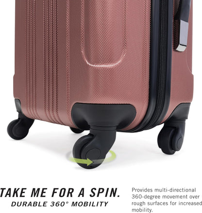 REACTION Out of Bounds Lightweight Hardshell 4-Wheel Spinner Luggage, Mint Blue, 20-Inch Carry On
