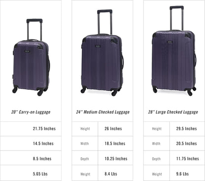 REACTION Out of Bounds Lightweight Hardshell 4-Wheel Spinner Luggage, Mint Blue, 20-Inch Carry On