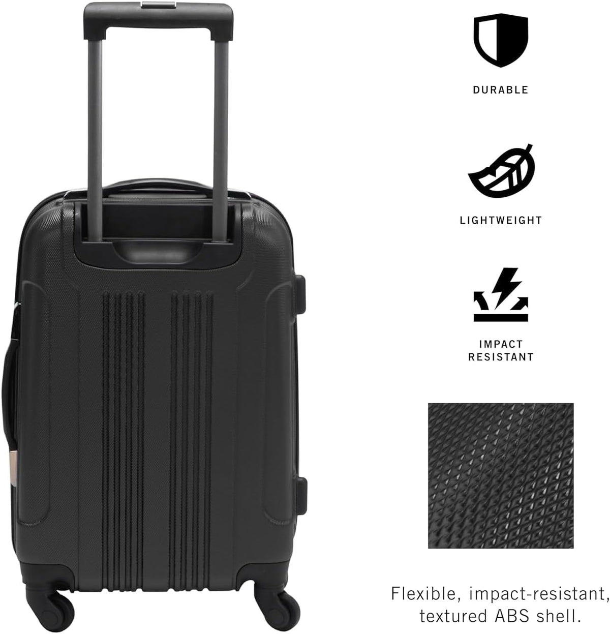 REACTION Out of Bounds Lightweight Hardshell 4-Wheel Spinner Luggage, Mint Blue, 20-Inch Carry On