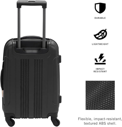 REACTION Out of Bounds Lightweight Hardshell 4-Wheel Spinner Luggage, Mint Blue, 20-Inch Carry On