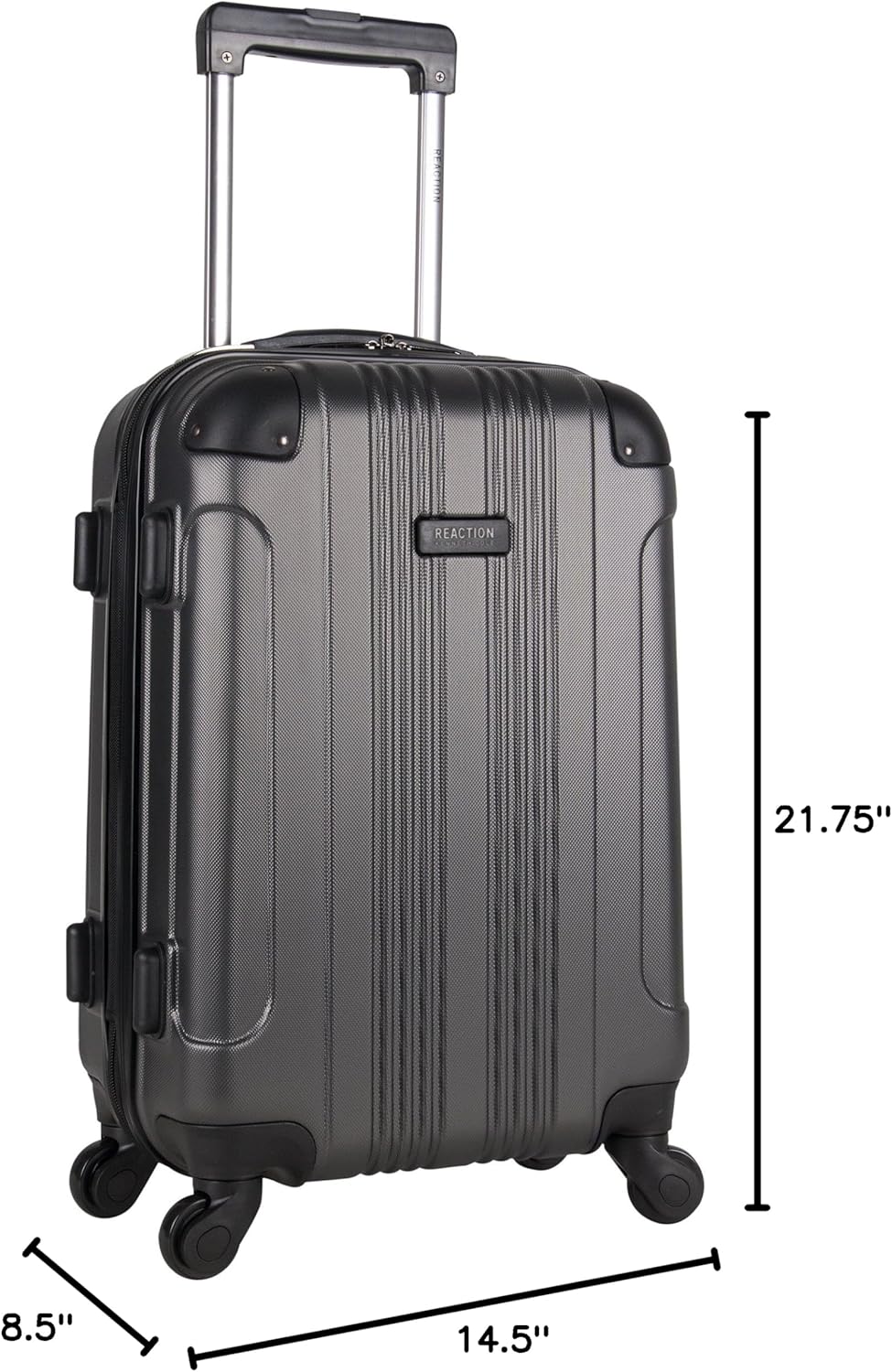 REACTION Out of Bounds Lightweight Hardshell 4-Wheel Spinner Luggage, Mint Blue, 20-Inch Carry On