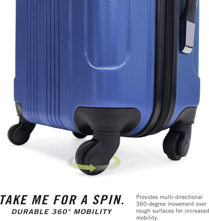 REACTION Out of Bounds Lightweight Hardshell 4-Wheel Spinner Luggage, Mint Blue, 20-Inch Carry On