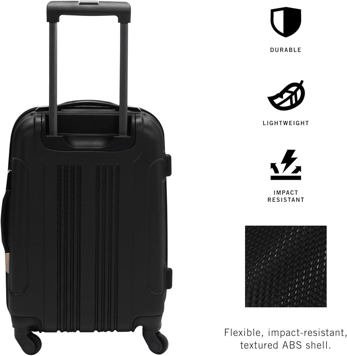 REACTION Out of Bounds Lightweight Hardshell 4-Wheel Spinner Luggage, Mint Blue, 20-Inch Carry On