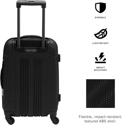 REACTION Out of Bounds Lightweight Hardshell 4-Wheel Spinner Luggage, Mint Blue, 20-Inch Carry On