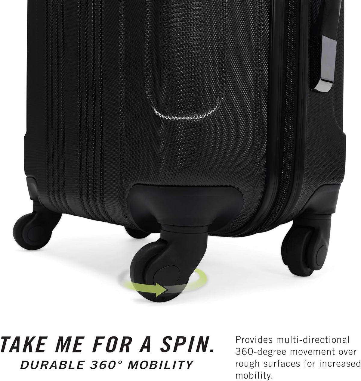 REACTION Out of Bounds Lightweight Hardshell 4-Wheel Spinner Luggage, Mint Blue, 20-Inch Carry On