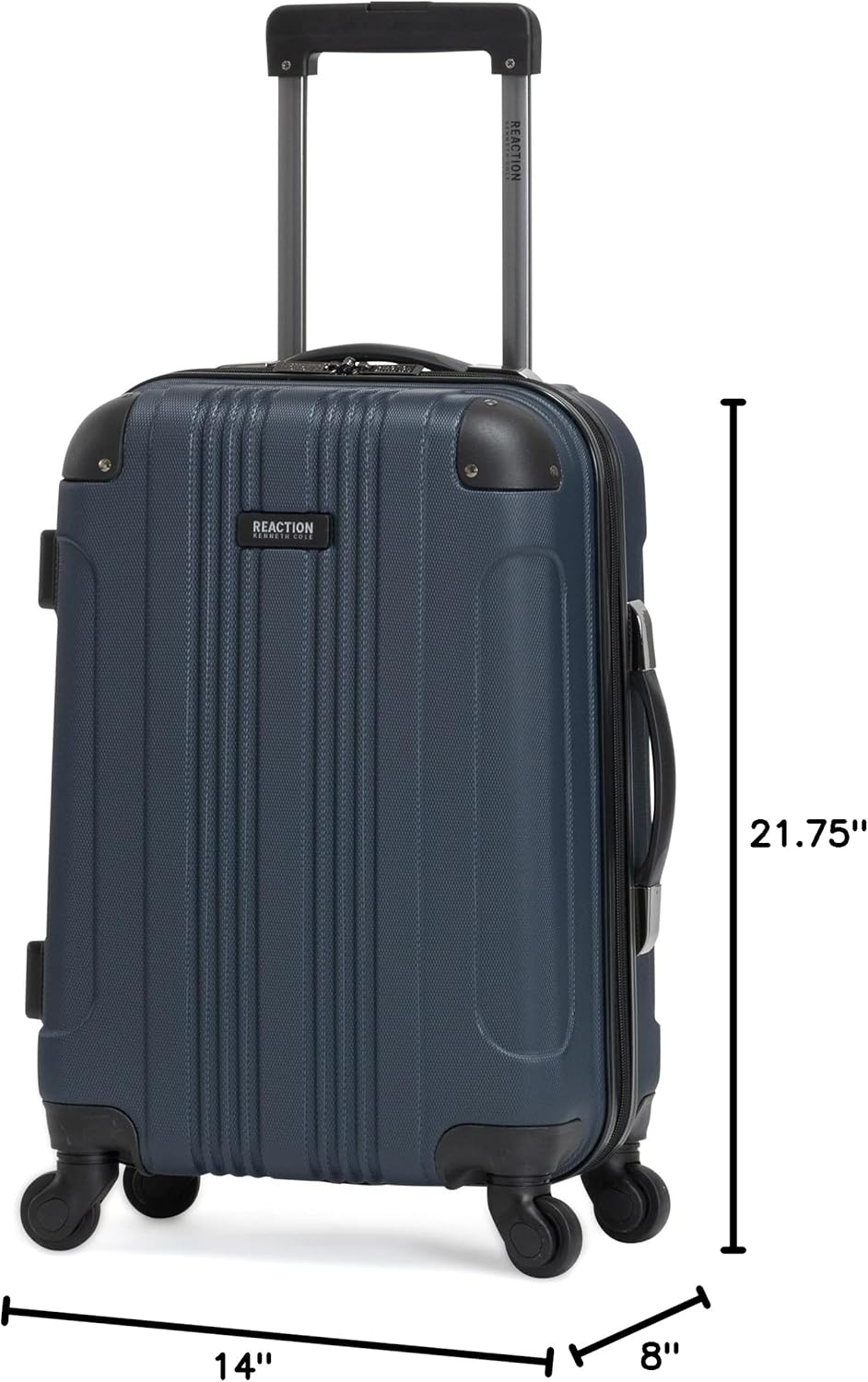 REACTION Out of Bounds Lightweight Hardshell 4-Wheel Spinner Luggage, Mint Blue, 20-Inch Carry On