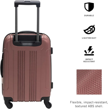 REACTION Out of Bounds Lightweight Hardshell 4-Wheel Spinner Luggage, Mint Blue, 20-Inch Carry On