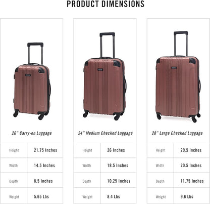 REACTION Out of Bounds Lightweight Hardshell 4-Wheel Spinner Luggage, Mint Blue, 20-Inch Carry On