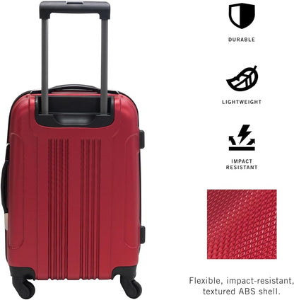 REACTION Out of Bounds Lightweight Hardshell 4-Wheel Spinner Luggage, Mint Blue, 20-Inch Carry On