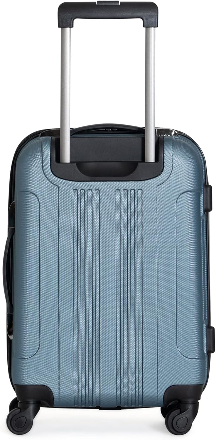 REACTION Out of Bounds Lightweight Hardshell 4-Wheel Spinner Luggage, Mint Blue, 20-Inch Carry On