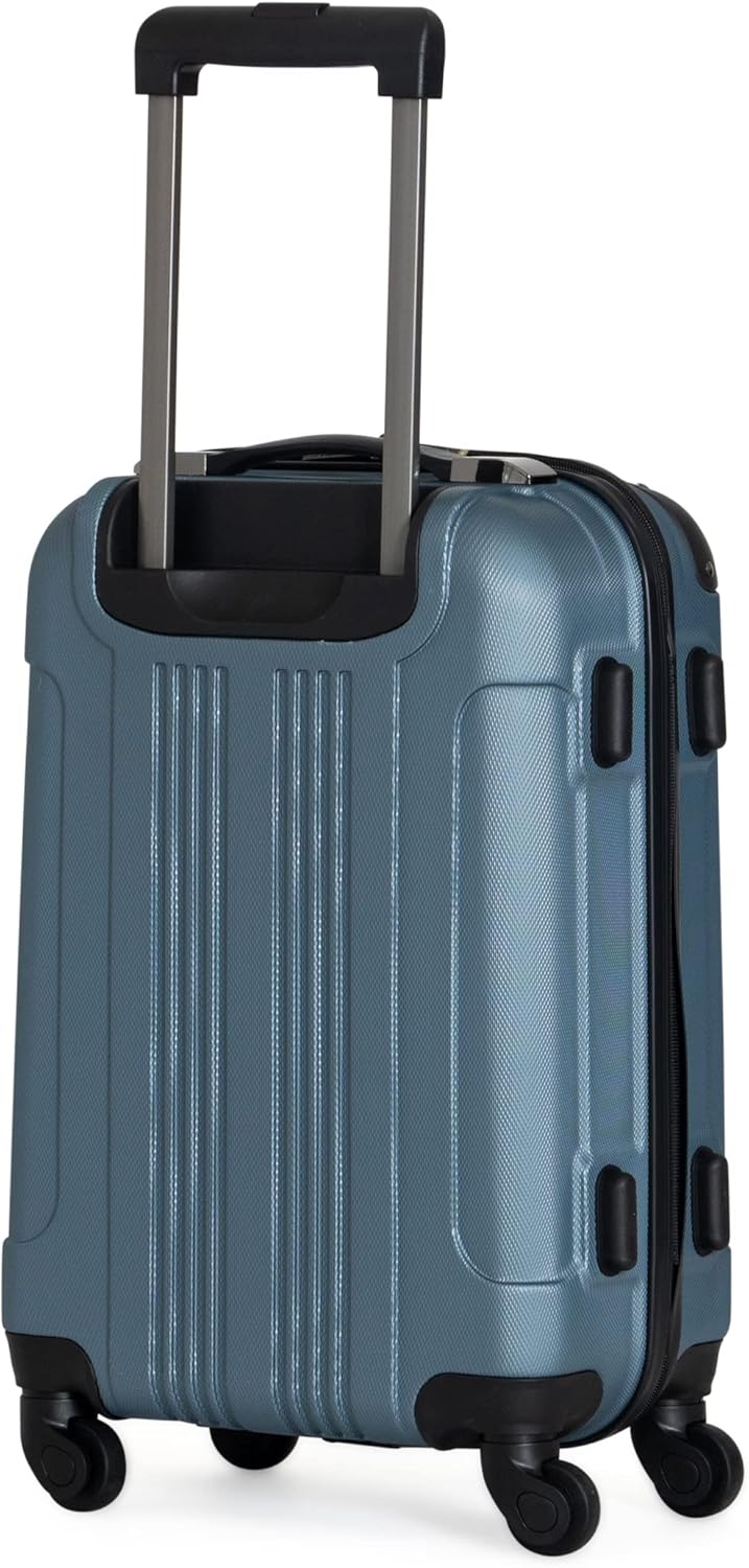 REACTION Out of Bounds Lightweight Hardshell 4-Wheel Spinner Luggage, Mint Blue, 20-Inch Carry On