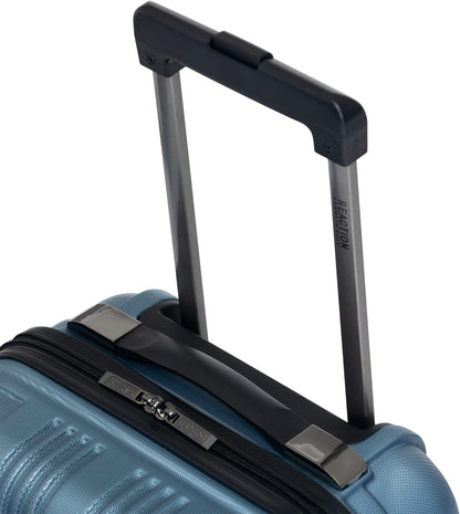 REACTION Out of Bounds Lightweight Hardshell 4-Wheel Spinner Luggage, Mint Blue, 20-Inch Carry On
