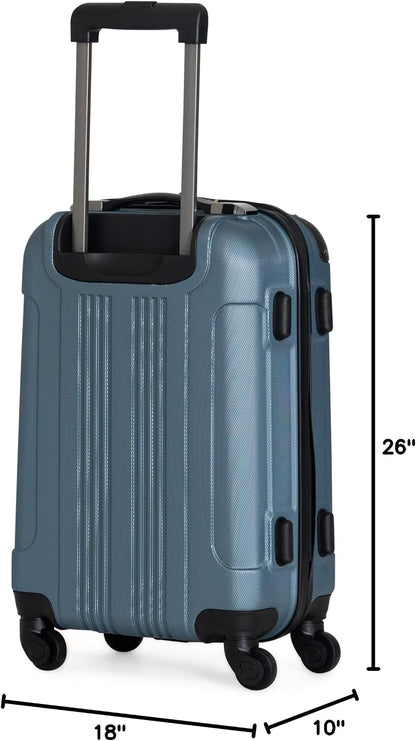 REACTION Out of Bounds Lightweight Hardshell 4-Wheel Spinner Luggage, Mint Blue, 20-Inch Carry On