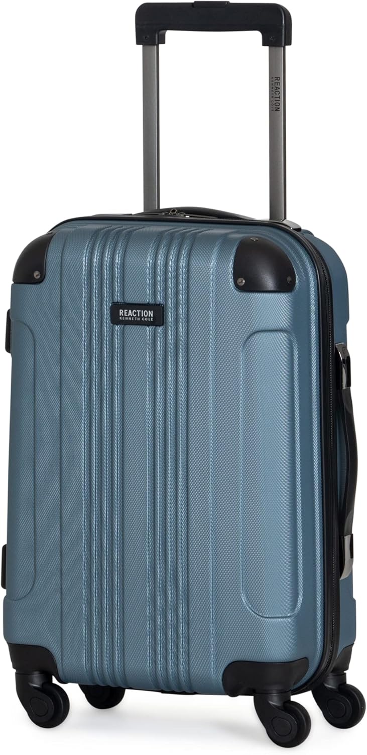 REACTION Out of Bounds Lightweight Hardshell 4-Wheel Spinner Luggage, Mint Blue, 20-Inch Carry On