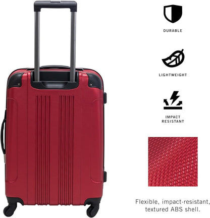 REACTION Out of Bounds Lightweight Hardshell 4-Wheel Spinner Luggage, Mint Blue, 20-Inch Carry On