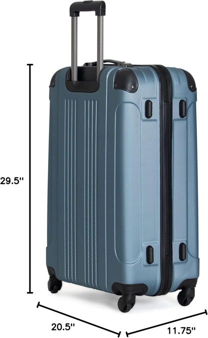 REACTION Out of Bounds Lightweight Hardshell 4-Wheel Spinner Luggage, Mint Blue, 20-Inch Carry On