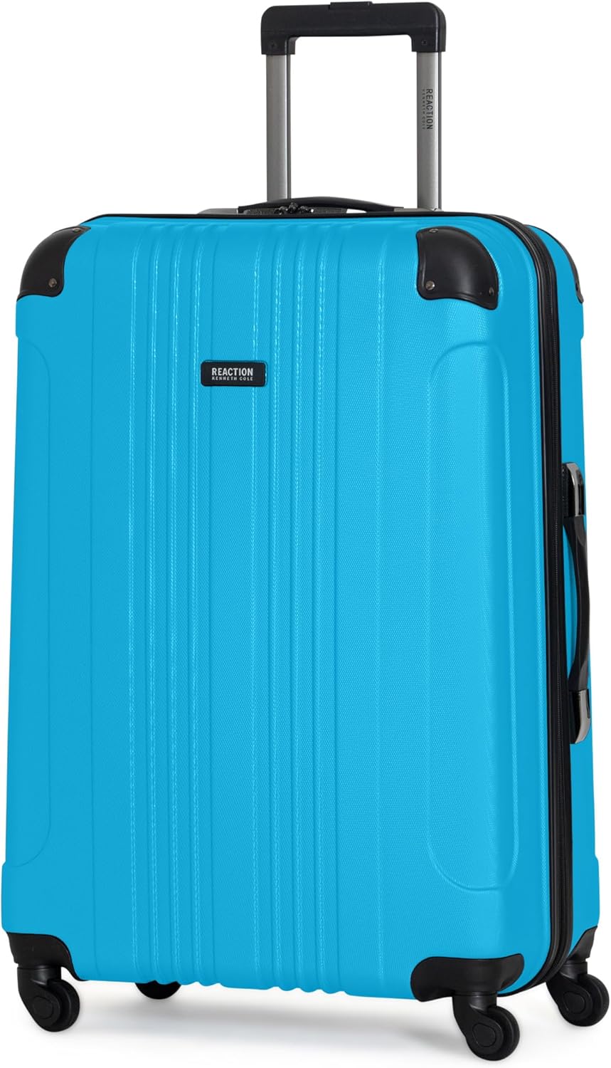 REACTION Out of Bounds Lightweight Hardshell 4-Wheel Spinner Luggage, Mint Blue, 20-Inch Carry On