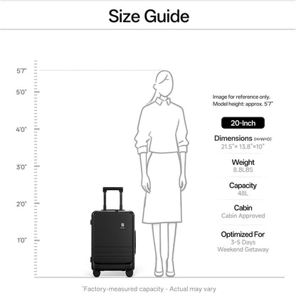 Top Opening PC Hard Shell Suitcase, 20-inch International Carry On Luggage with TSA Lock, 360 Silent Spinner Wheels - Ideal for Business Travel Suitcase (Beige, Carry-On 20-Inch)