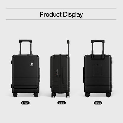 Top Opening PC Hard Shell Suitcase, 20-inch International Carry On Luggage with TSA Lock, 360 Silent Spinner Wheels - Ideal for Business Travel Suitcase (Beige, Carry-On 20-Inch)