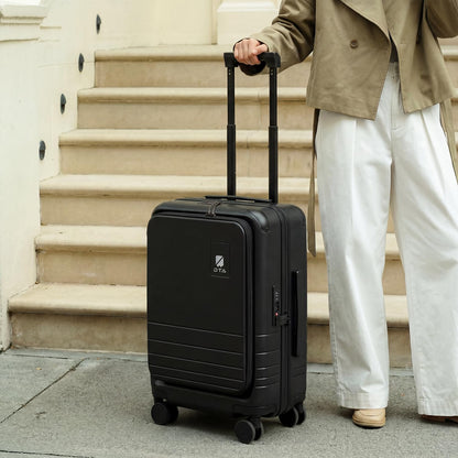 Top Opening PC Hard Shell Suitcase, 20-inch International Carry On Luggage with TSA Lock, 360 Silent Spinner Wheels - Ideal for Business Travel Suitcase (Beige, Carry-On 20-Inch)
