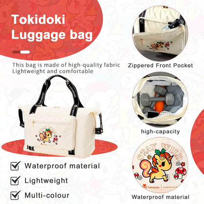 Unicorno Foldable Duffle Bag for Travel, 40L Expandable Weekender Bags with Trolley Sleeve Overnight Bags for Travelling(Black)