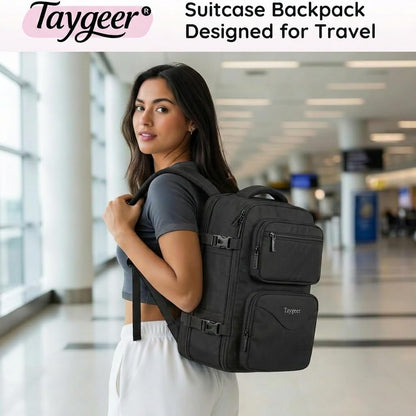 Airline Approved Carry on Backpack, Womens Weekender Travel Bag | Luggage 15.6 Inch Laptop Backpack with Water Bottle Pocket & Shoe Pouch, Travel Gifts for Frend Outdoor Weekend, Peacock Blue
