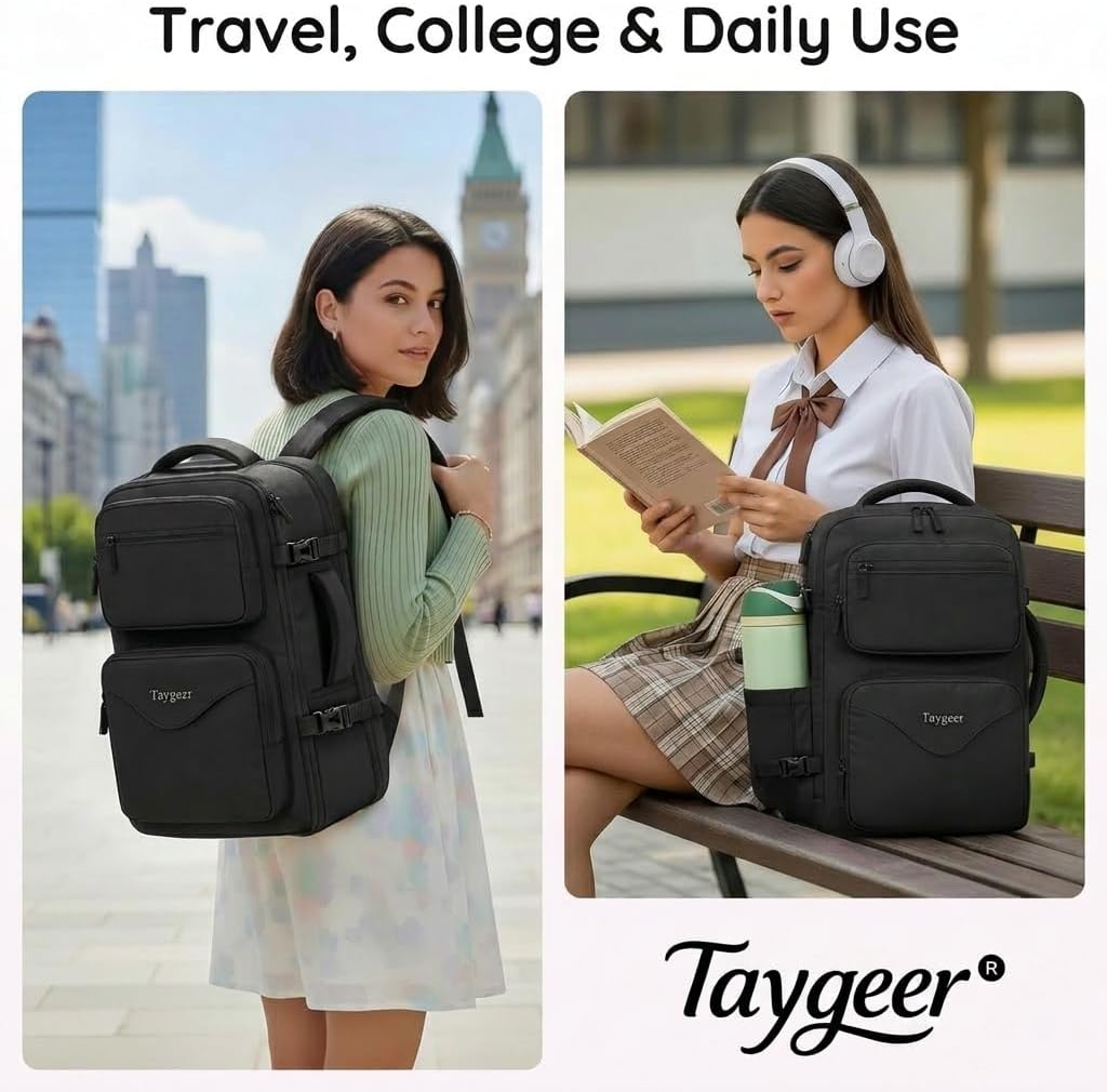 Airline Approved Carry on Backpack, Womens Weekender Travel Bag | Luggage 15.6 Inch Laptop Backpack with Water Bottle Pocket & Shoe Pouch, Travel Gifts for Frend Outdoor Weekend, Peacock Blue