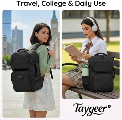 Airline Approved Carry on Backpack, Womens Weekender Travel Bag | Luggage 15.6 Inch Laptop Backpack with Water Bottle Pocket & Shoe Pouch, Travel Gifts for Frend Outdoor Weekend, Peacock Blue
