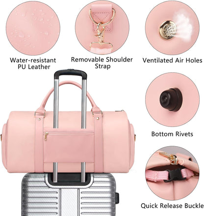 2 in 1 Convertible Garment Duffle Bags for Travel Foldable Carry On Garment Bag