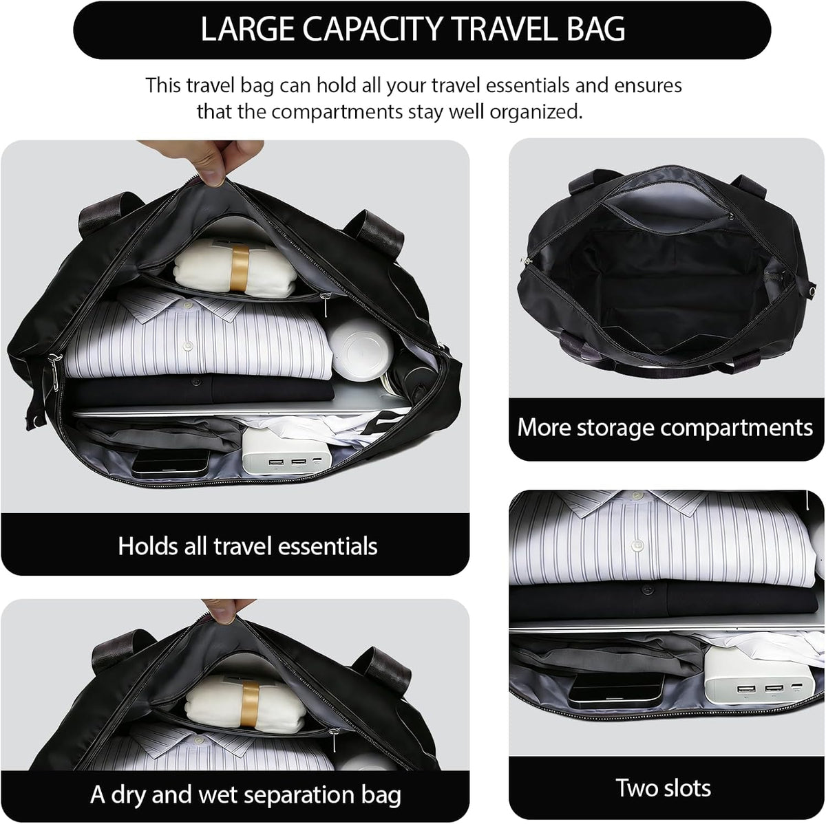 18-40L Rolling Duffle Bag with Wheels,Expandable Foldable Luggagelarge Expandable Travel rolling bag,Wheeled Travel Duffel Weekend Bags,Lightweight Carry-On Luggage for Gym, Camping, Business Trip