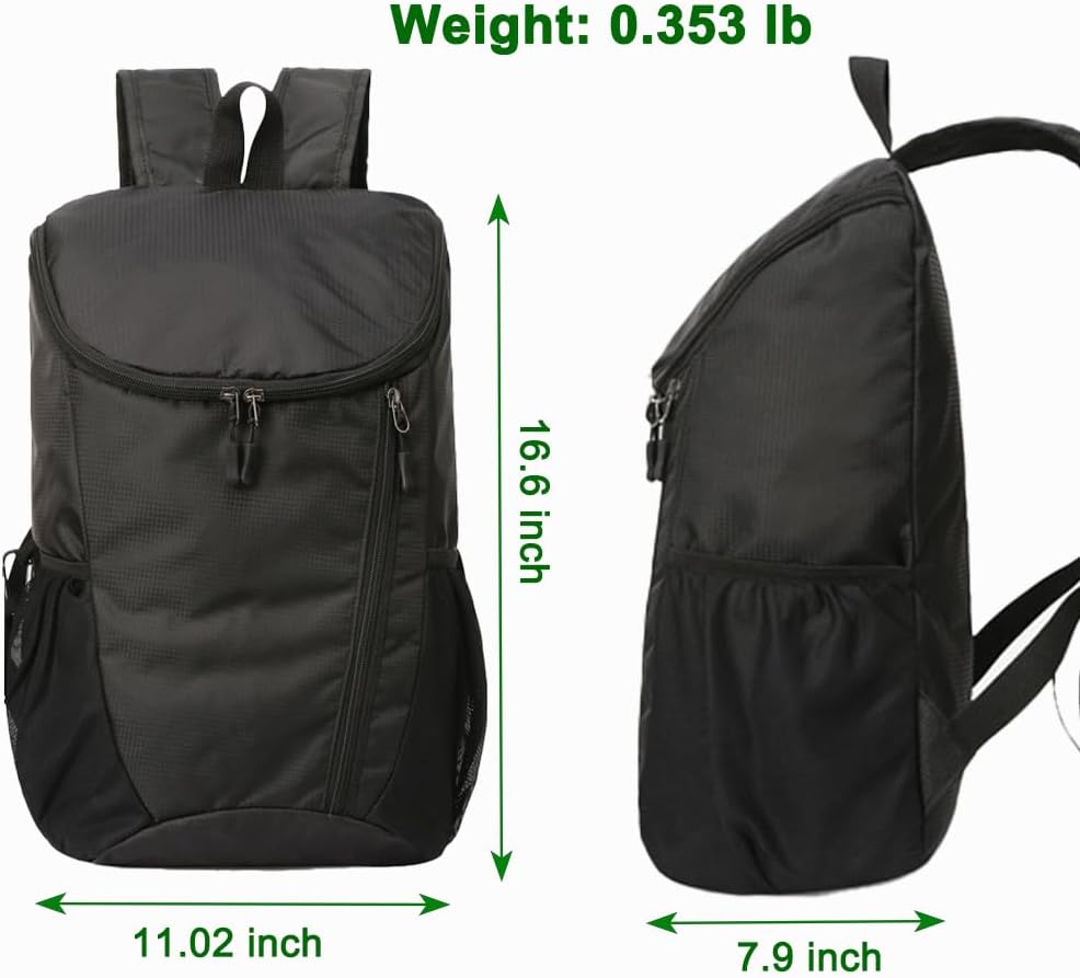 Foldable Daypack, Camping Small Backpack, Hiking Backpack Daypack, Lightweight Waterproof Travel Packable Rucksack for Men and Women