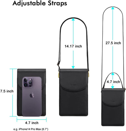 Crossbody Phone Bag for Women, Mini Crossbody Purse, Small Phone Wallet Crossbody with Removable Card Holder