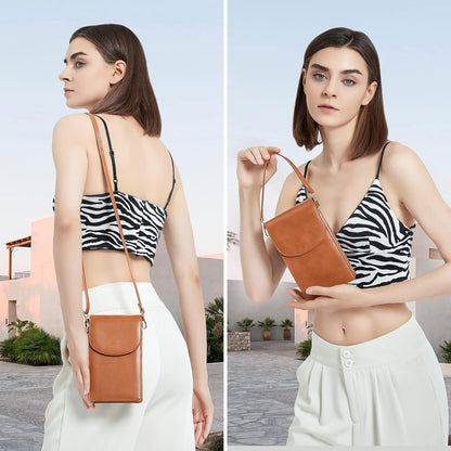 Crossbody Phone Bag for Women, Mini Crossbody Purse, Small Phone Wallet Crossbody with Removable Card Holder