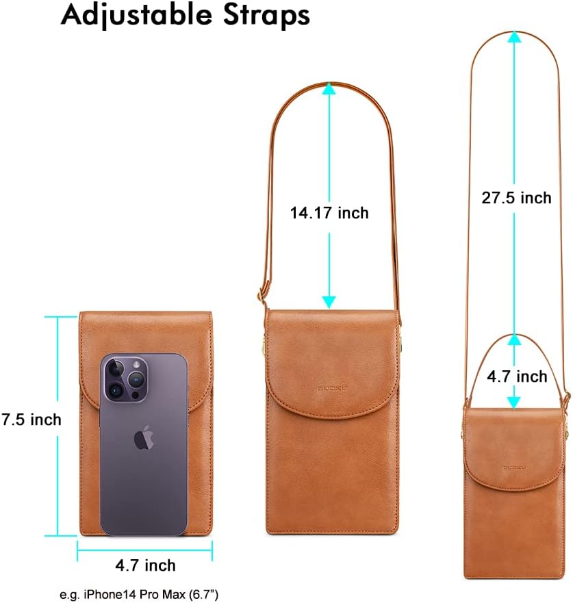Crossbody Phone Bag for Women, Mini Crossbody Purse, Small Phone Wallet Crossbody with Removable Card Holder