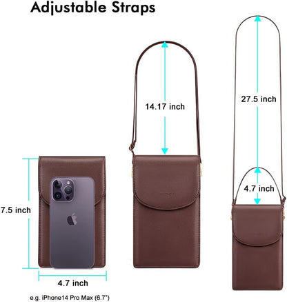 Crossbody Phone Bag for Women, Mini Crossbody Purse, Small Phone Wallet Crossbody with Removable Card Holder