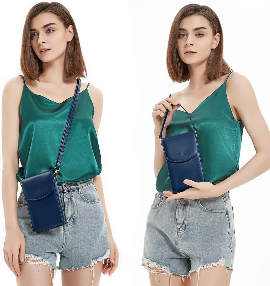 Crossbody Phone Bag for Women, Mini Crossbody Purse, Small Phone Wallet Crossbody with Removable Card Holder