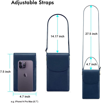 Crossbody Phone Bag for Women, Mini Crossbody Purse, Small Phone Wallet Crossbody with Removable Card Holder