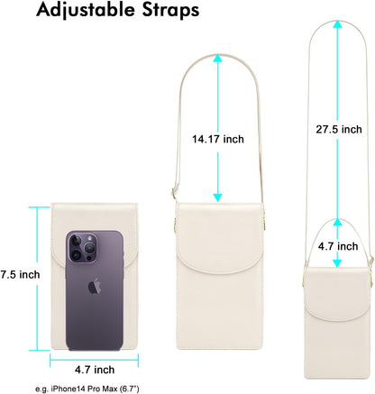 Crossbody Phone Bag for Women, Mini Crossbody Purse, Small Phone Wallet Crossbody with Removable Card Holder