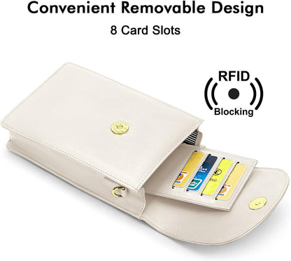 Crossbody Phone Bag for Women, Mini Crossbody Purse, Small Phone Wallet Crossbody with Removable Card Holder